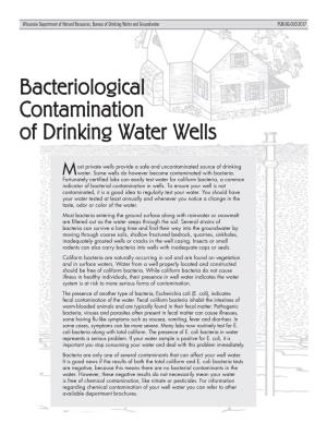 Bacteriological Contamination of Drinking Water Wells