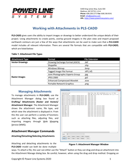 Working with Attachments in PLS-CADD