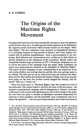 The Origins of the Maritime Rights Movement