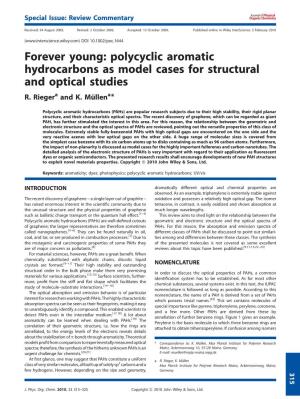 Polycyclic Aromatic Hydrocarbons As Model Cases for Structural and Optical Studies R