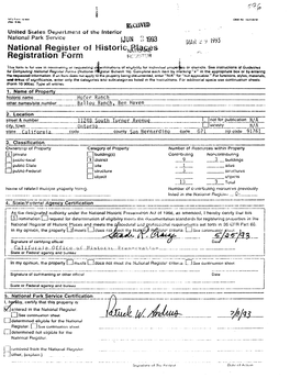 National Register Or Registration Form