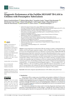 Diagnostic Performance of the Fujifilm SILVAMP TB-LAM in Children With