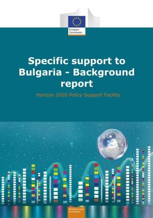Background Report Horizon 2020 Policy Support Facility