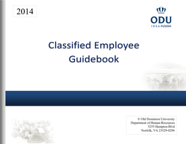 Classified Employee Handbook