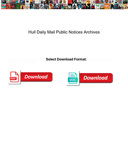 Hull Daily Mail Public Notices Archives