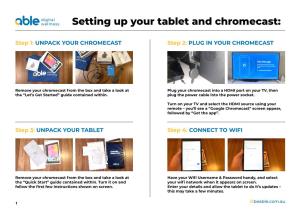 Tablet & Chromecast Instructions