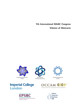 7Th International ISAAC Congress Volume of Abstracts