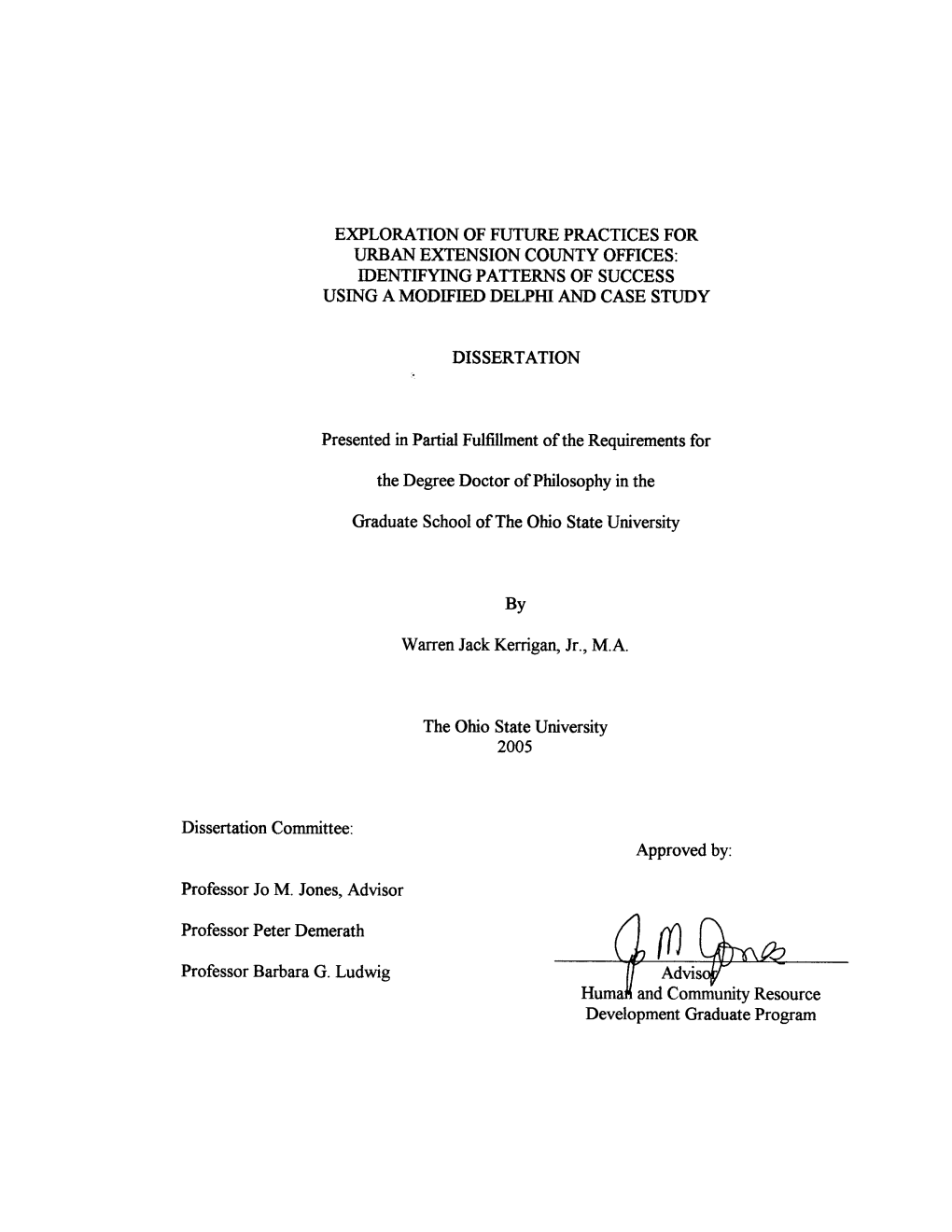 Exploration of Urban Extension County Offices: Identifying Patterns of Success Using a Modified Delphi and Case Study