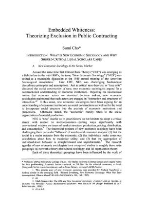 Embedded Whiteness: Theorizing Exclusion in Public Contracting