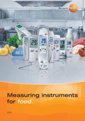 Measuring Instruments for Food