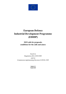 European Defence Industrial Development Programme (EDIDP)