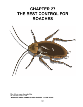 Chapter 27 the Best Control for Roaches
