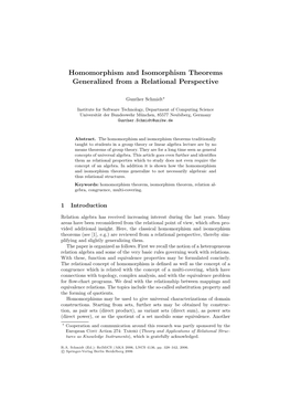 Homomorphism and Isomorphism Theorems Generalized from a Relational Perspective