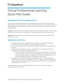 Virtual Professional Learning Quick Hits Guide