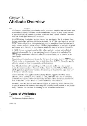 Attribute Overview