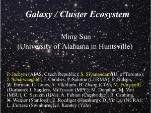 Galaxy / Cluster Ecosystem