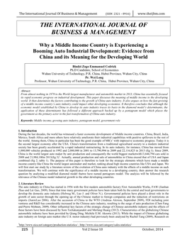The International Journal of Business & Management