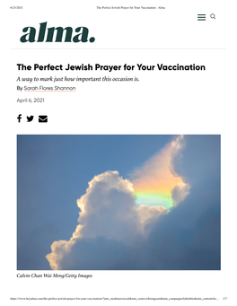 The Perfect Jewish Prayer for Your Vaccination - Alma