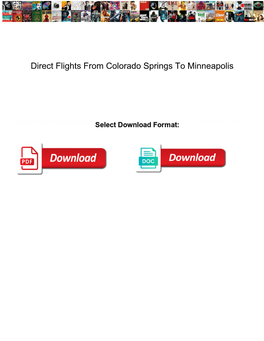 Direct Flights from Colorado Springs to Minneapolis