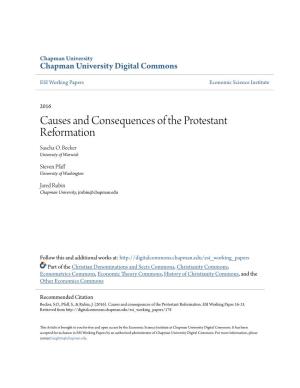 Causes and Consequences of the Protestant Reformation Sascha O