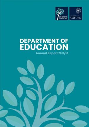 Annual Report 2017/18 2 Department of Education Annual Report 2017/18 3
