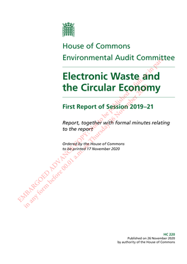 Electronic Waste and the Circular Economy 1