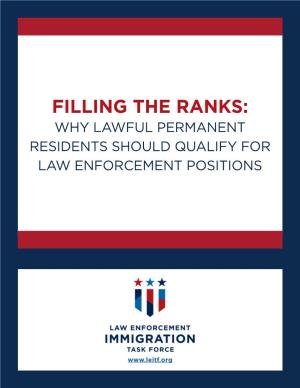 Filling the Ranks: Why Lawful Permanent Residents Should Qualify for Law Enforcement Positions