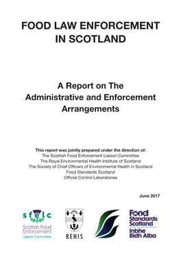 Food Law Enforcement in Scotland