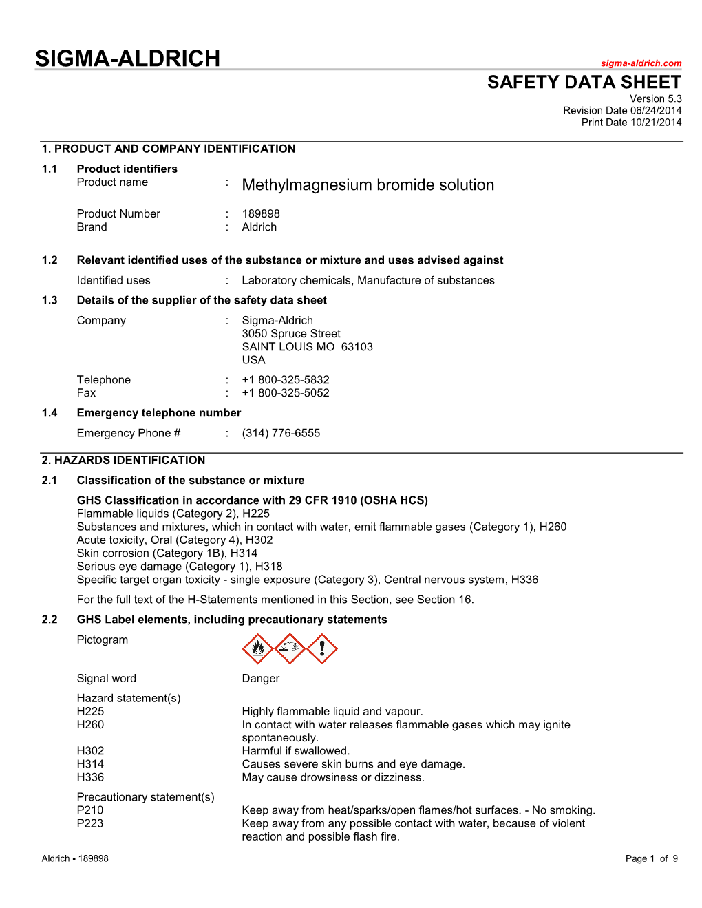 Methylmagnesium-Bromide-Solution