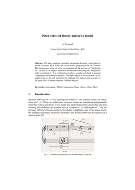 Pitch-Class Set Theory and Helix Model