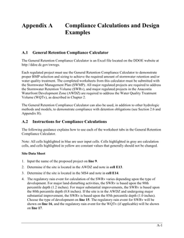 Appendix a Compliance Calculations and Design Examples
