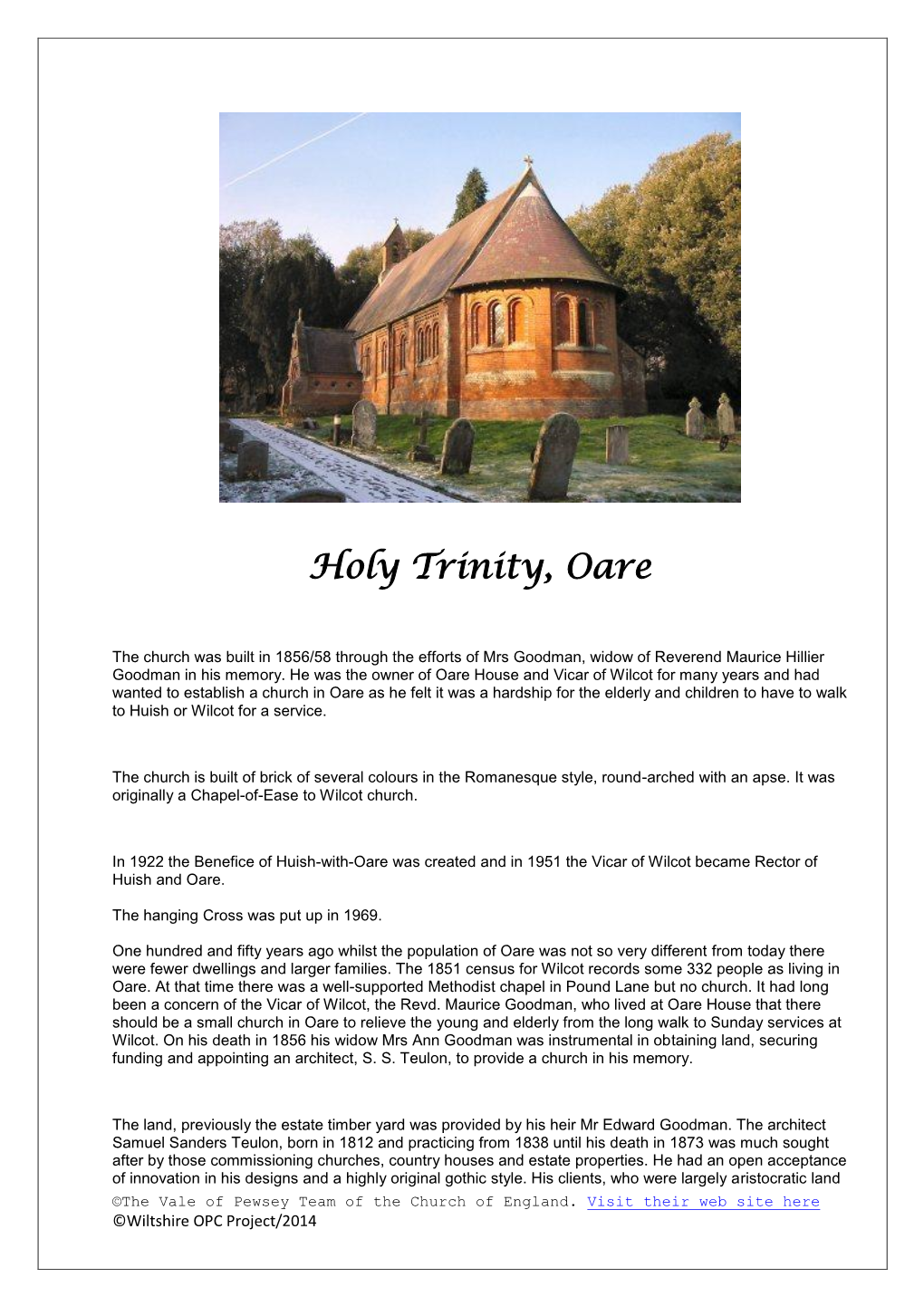 Holy Trinity, Oare