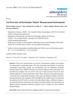 An Overview of Particulate Matter Measurement Instruments