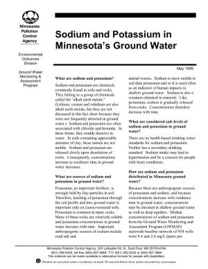 Sodium and Potassium in Minnesota's Ground Water
