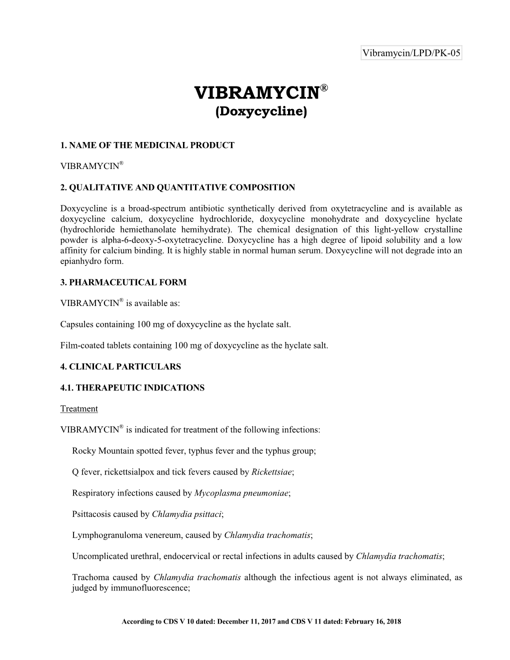 VIBRAMYCIN® (Doxycycline)