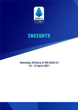 Insights Match Day 30 Serie a TIM Other