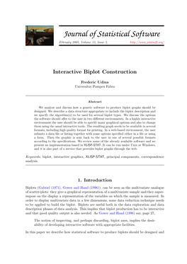 Interactive Biplot Construction