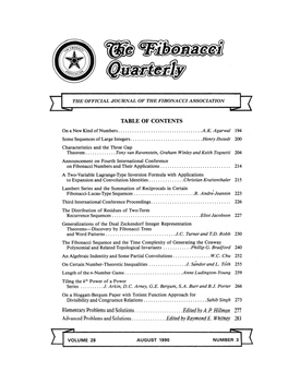 TABLE of CONTENTS Elementary Problems and Solutions. .Edited By