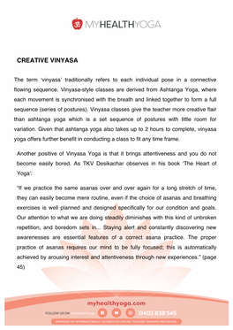 Creative Vinyasa