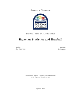 Bayesian Statistics and Baseball