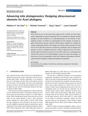 Designing Ultraconserved Elements for Acari Phylogeny