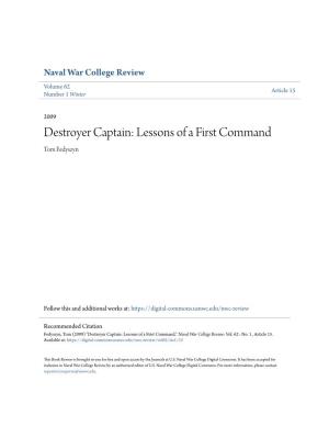 Destroyer Captain: Lessons of a First Command Tom Fedyszyn