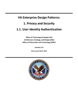 1. Privacy and Security 1.1. User Identity Authentication