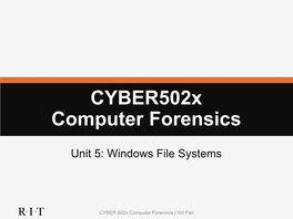 Cyber502x Computer Forensics
