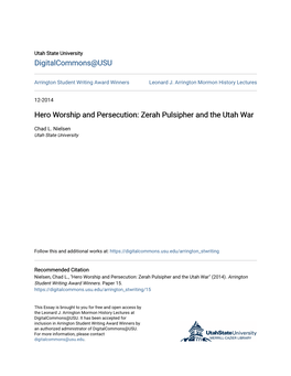 Zerah Pulsipher and the Utah War