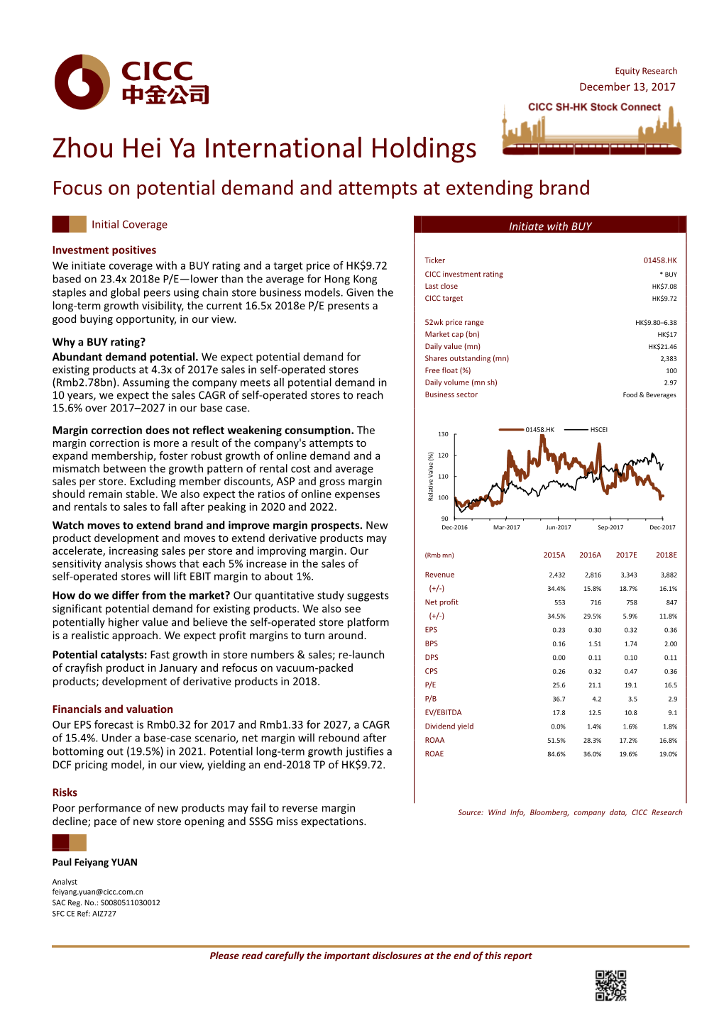 Zhou Hei Ya International Holdings Focus on Potential Demand and Attempts at Extending Brand