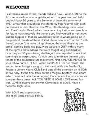 2017 High Sierra Music Festival Program
