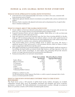 Dodge & Cox Global Bond Fund Overview