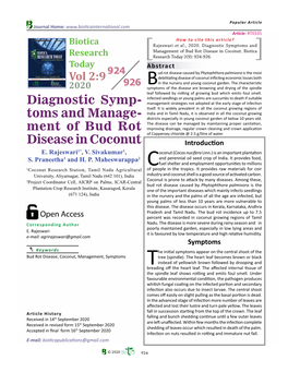 Ment of Bud Rot Disease in Coconut
