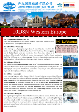 10D8N Western Europe Discovery